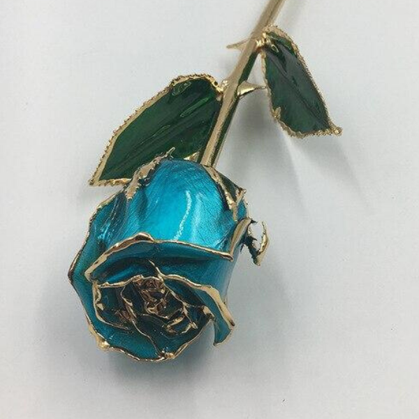 rose eternelle or 24 carats cyan