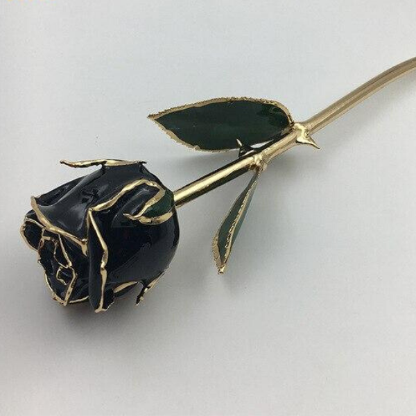 rose eternelle or 24 carats noir