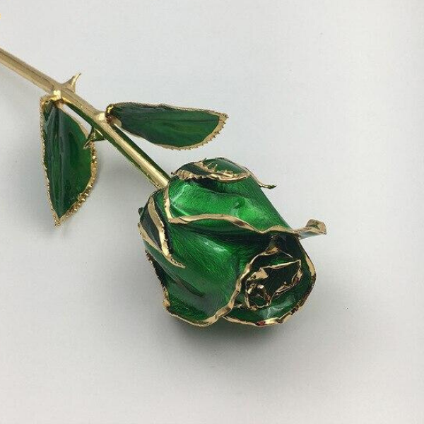 rose eternelle or 24 carats vert