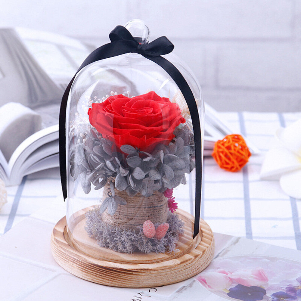 rose eternelle stabilisee rouge