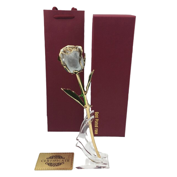 Rose Éternelle Or 24 Carats & Argent | Royaume Éternel