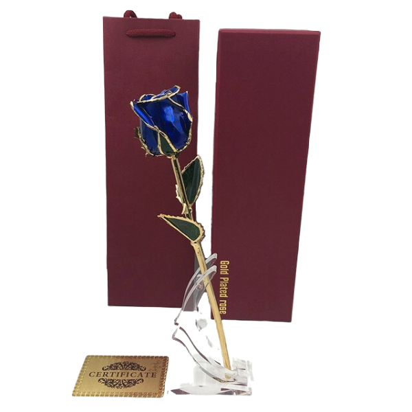 Rose Éternelle Or 24 Carats Bleu | Royaume Éternel