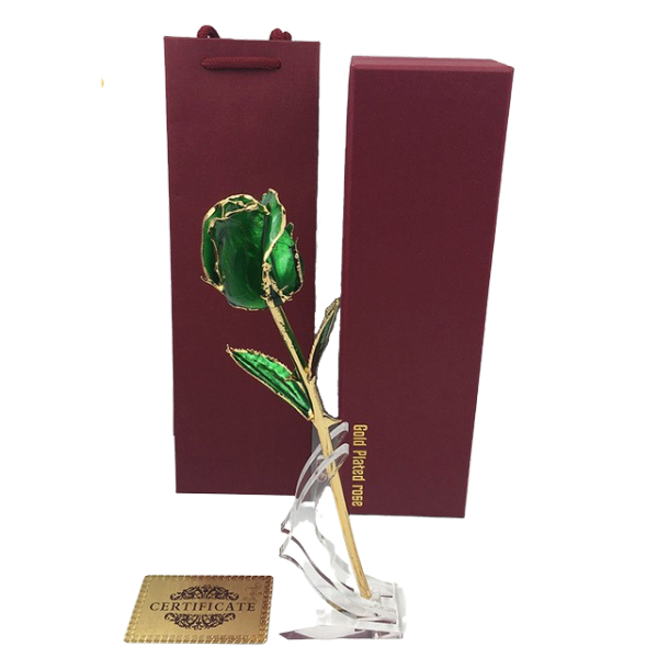 Rose Éternelle Or 24 Carats Vert | Royaume Éternel