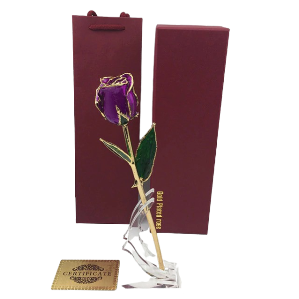 Rose Éternelle Or 24 Carats Violet | Royaume Éternel