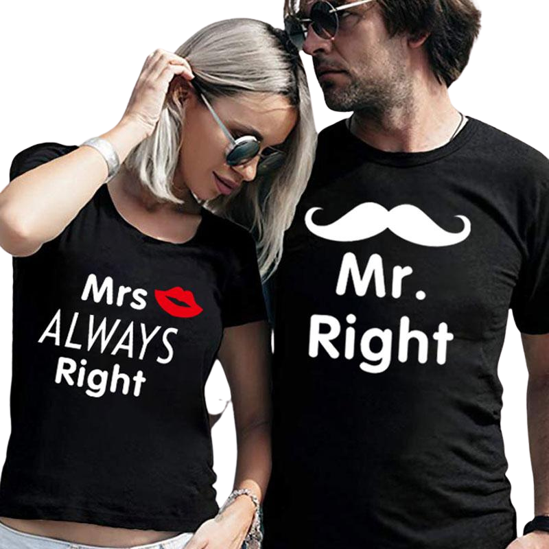 T-shirt Couple who is right