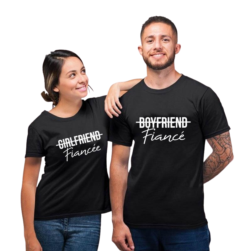T-shirt Couple fiancé
