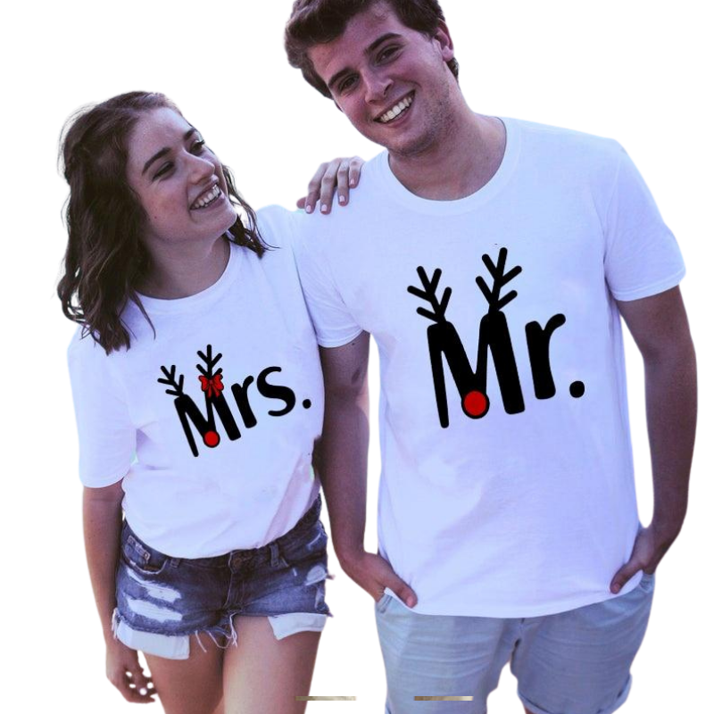 T-shirt Couple Mr and Mrs assorti