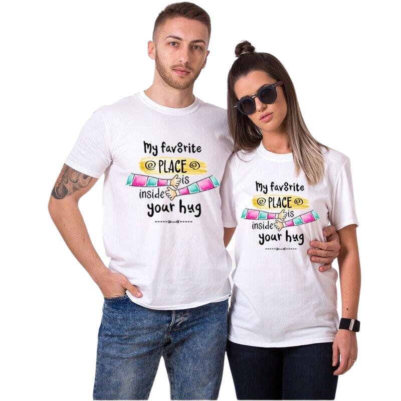 T-shirt Couple Câlins